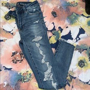 0R american eagle super hi rise jeggings